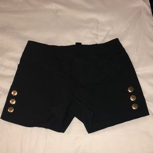 black denim shorts